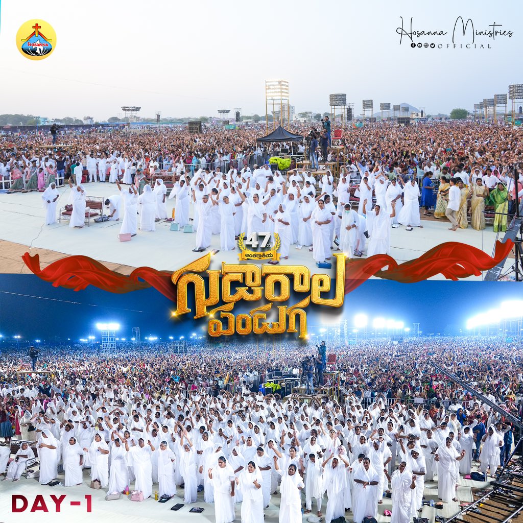 hosannagorantla's tweet photo. Day-1 was a Great start with Holy Spirit
All Glory to God alone!!!
#comeandbeblessed
#47thfeastoftabernacles
#Hosannaminstries
https://t.co/nLOjAqHPut https://t.co/5jjOS7OKxZ