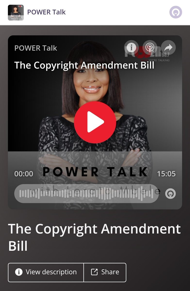 Samic_SA's tweet photo. President of the South African Music Industry Council (SAMIC)  Mr Vusi Leeuw joins Lerato Mbele , discussing the Copyright Amendmemt Bill.

#UthandoNesthembu | McG | Mawhoo | Dragon Ball |Cassper | ANC |#musicindustry #fairuseanitfair #CopyrightAmendmentBill https://t.co/moJNQbmTm0