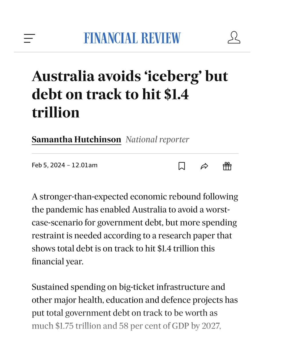 @ALeighMP @PossoAlb @JEChalmers @Griffith_Uni @GriffithUniVC @GriffithBiz @QLDLabor @ACTLabor @BlackIncBooks @esa_qerc @AusEconSoc Has he commented on the projected debt of $1.75 TRILLION BY 2027?