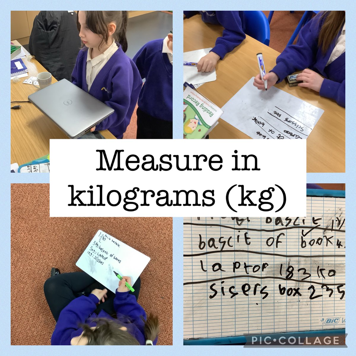 YR2HMSHumber's tweet photo. This week we have been learning to measure in grams and kilograms. We loved weighing  different things in the classroom. @DeltaStrand https://t.co/QvxPZraRhq