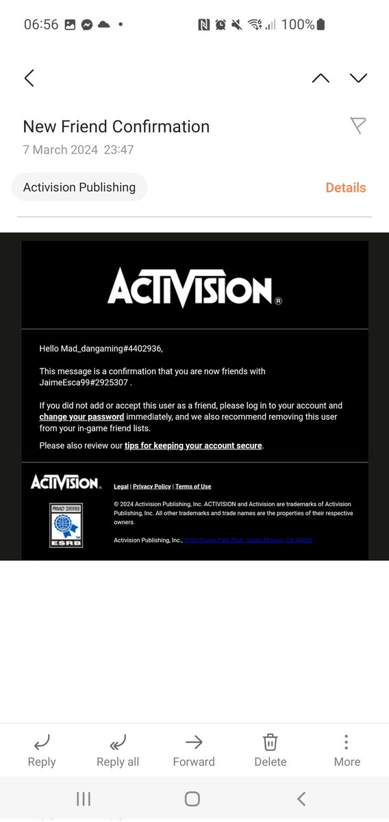 MDangaming's tweet photo. When you wake up to your cod account being hacked and banned via a randomly added steam account come on help a brother out and reply to the ticket guys
@Activision @ATVIAssist @Steam https://t.co/dUsesxiYvW