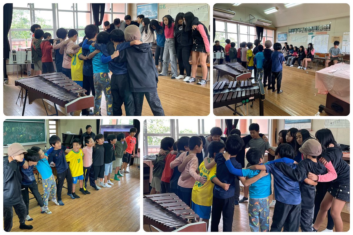 （ミニ送る会）3年生サプライズのミニ6年生を送る会を開いてくれました。6年生一人一人に感謝のメッセージを伝え、🎵3月9日🎵smileの2曲をプレゼントしました。