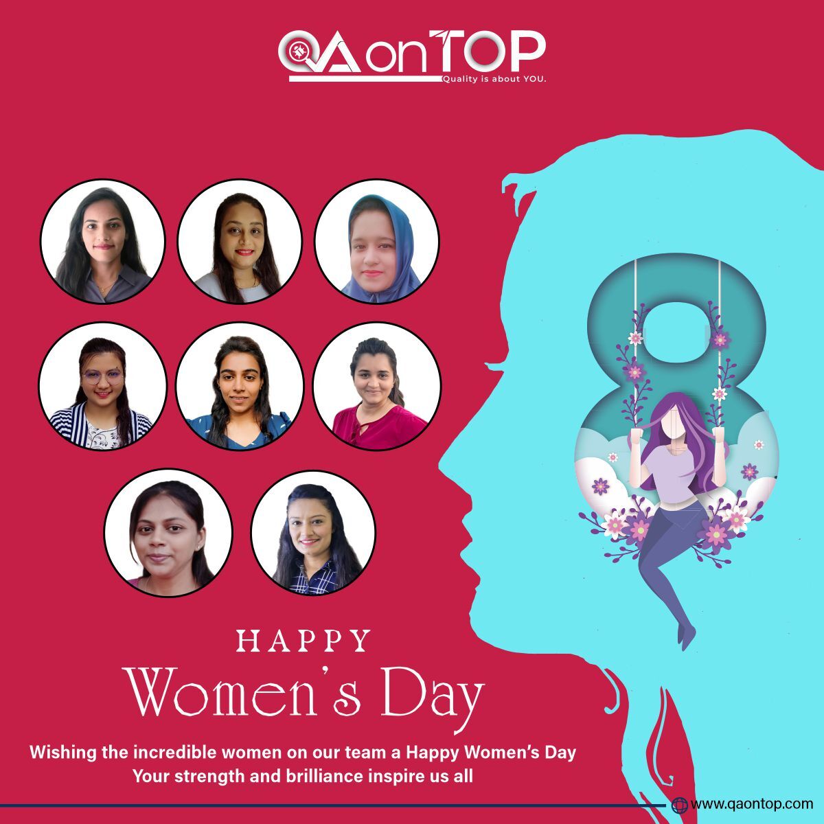 QAonTOP's tweet photo. International Women's Day to Our Incredible Team! 💐👩‍💼🎉

#InternationalWomensDay #WomenInTech #WomenEmpowerment #DiversityAndInclusion
.
.
𝗞𝗲𝗲𝗽 𝗶𝗻 𝘁𝗼𝘂𝗰𝗵:
🔖 LinkedIn: https://t.co/PjHbfu7txB
🔖 Facebook: https://t.co/VPliVKkFvI
🔖 Instagram: https://t.co/cC6X4KHJxx https://t.co/8yXHfxNRP4
