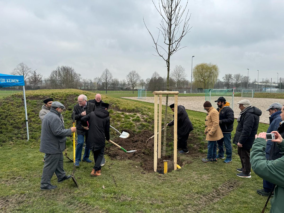 Die Majlis Ansarullah Renningen pflanzte zusammen mit Bürgermeister Herr wolfgang faißt und dem lokalen Imam der @AhmadiyyaDE einen Baum.