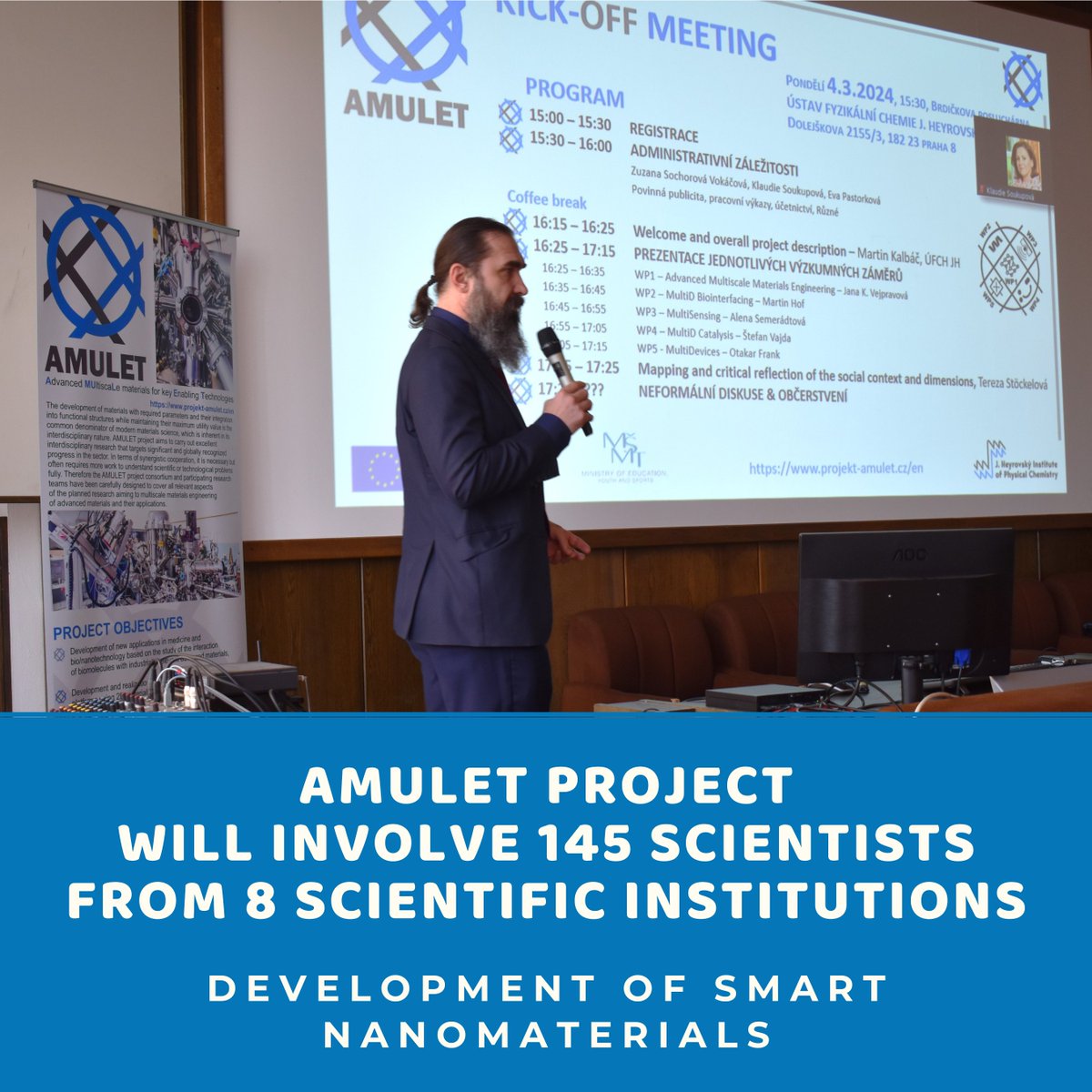 JHINST_Prague's tweet image. Kick-off meeting of #AMULET project!

On Monday 4 March 2024, representatives of all partner organisations involved in the AMULET project met to officially launch their cooperation.

👉bit.ly/amulet-project

#nano #nanomaterial #grafen #2Dmaterial #senzor