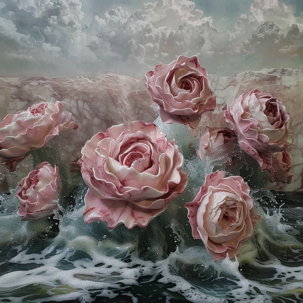 VeryCoolGuyAI's tweet photo. 🌺 Rose army, from the universe made out of marble under the ocean
⬇️ Prompt in Alt ⬇️ Follow for more 💡
#digitalart #art #artist  #ai #aiartcommunity #aiartwork #aiartist #midjourney https://t.co/JSexuRJcrm