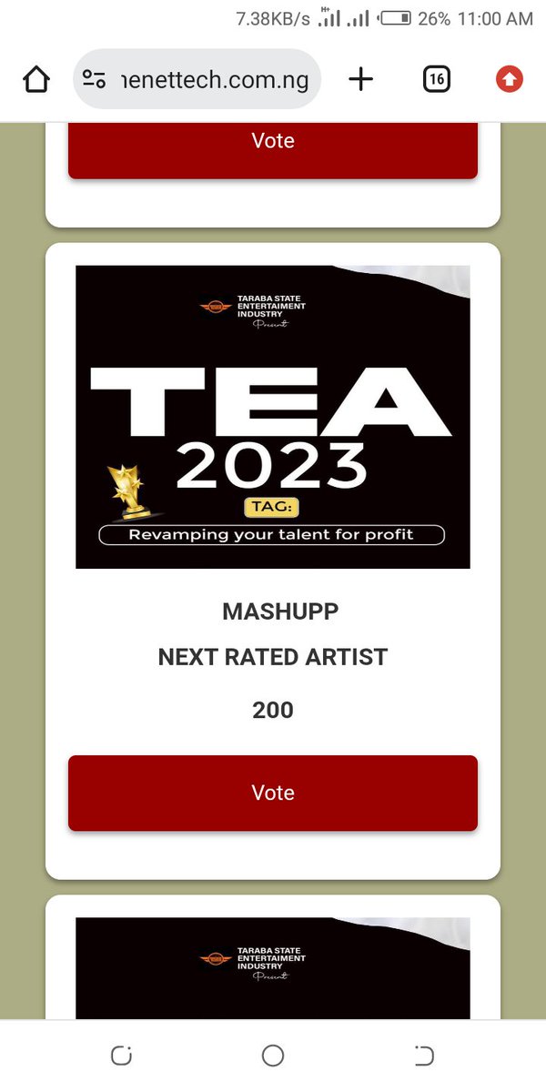mashup4real's tweet photo. Thanks to Taraba State Entertainment Industry for TEA nominations. Let get this home fam🙇🏾‍♂️ https://t.co/6WKYvODkM9