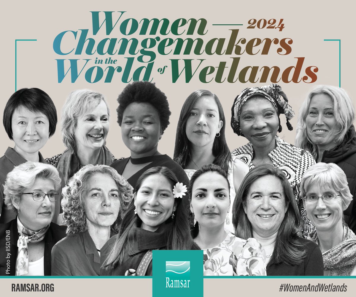 On this International Women's Day, meet our inaugural cohort of twelve inspiring Women Change Makers, recognized for their dedication to conserving wetlands. Inspired by this year's theme, we celebrate their indispensable role. ramsar.org/our-work/activ… #IWD2024 #WomenAndWetlands