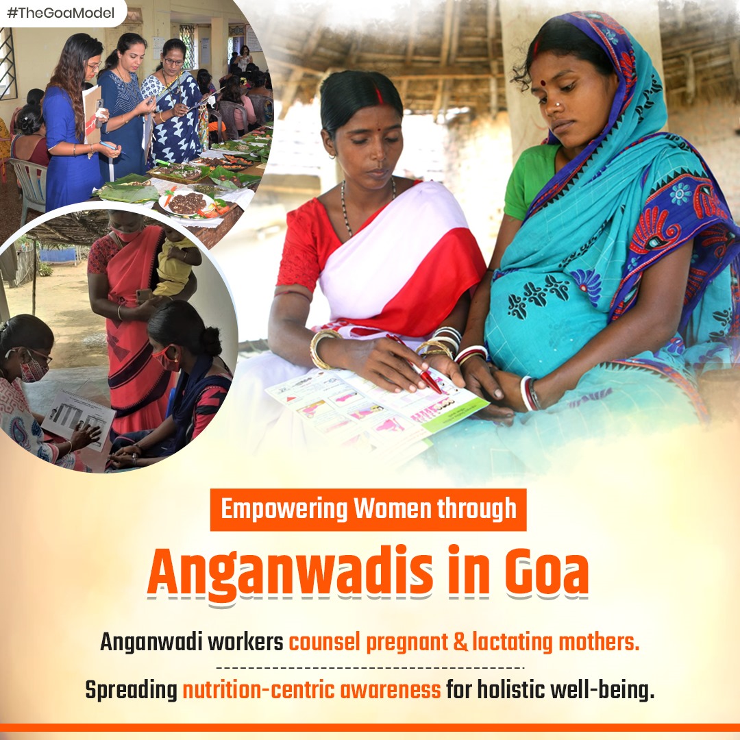 The_GoaModel's tweet photo. DWCD, Goa is actively empowering women through Anganwadis! Anganwadi workers provide crucial counseling to pregnant & lactating mothers, while also spreading awareness about nutrition-centric care.
#InternationalWomensDay
#TheGoaModel
#goacelebratesnarishakti
#DWCDGoa https://t.co/9qQmBWvBYI