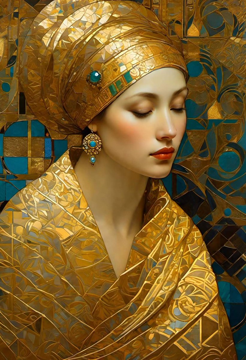 HelenSol1824713's tweet photo. Klimt style https://t.co/FjZkIijT5A