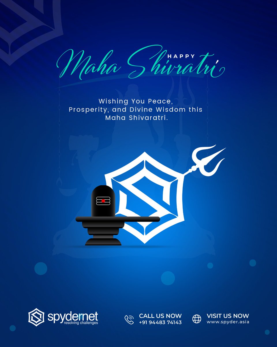 SpydernetTechn1's tweet photo. Happy Maha Shivaratri wishes to all!  May Lord Shiva's blessings illuminate your path with peace, prosperity, and joy on this auspicious day. Let's celebrate the divine energy and seek enlightenment together. Om Namah Shivaya!

#MahaShivaratri #Happymahashivaratri #lordshiva https://t.co/bmhwgl1MI6