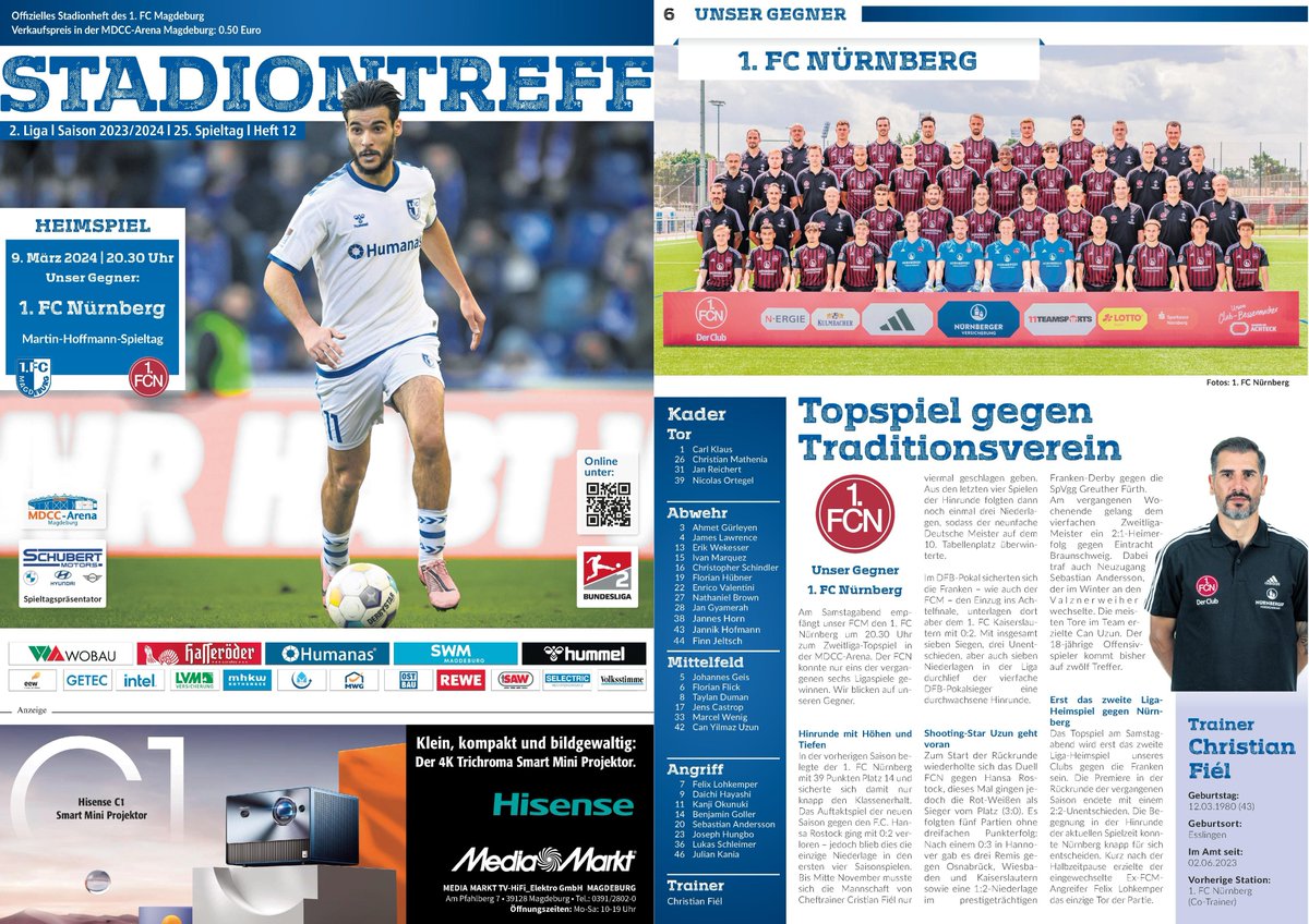 fussballarchiv1's tweet photo. Das #programmheft zum morgigen Spiel der #2Bundesliga zwischen dem @1_FCM und dem @1_fc_nuernberg gibt es schon heute digital bei der https://t.co/J5Gqbmf0AS #EINMALIMMER #FCMFCN https://t.co/EJ20OZiz4n https://t.co/d5praNwc7U