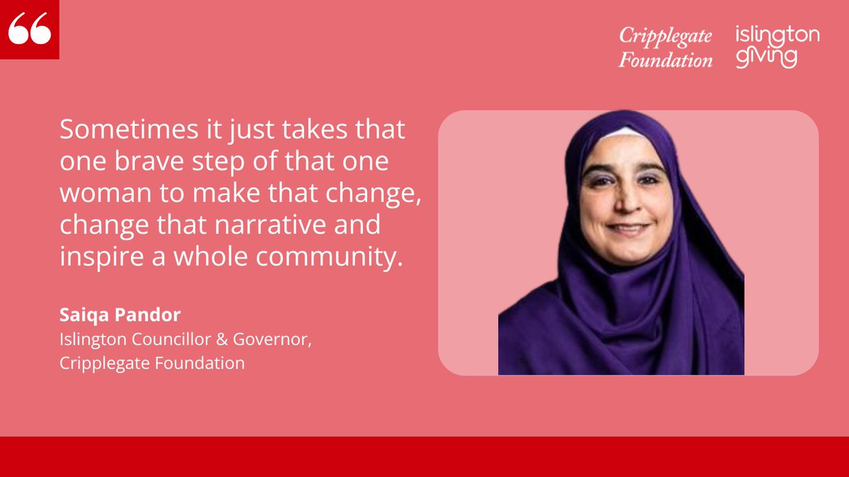 Growing up, there wasn’t really anyone who looked like me who inspired me… so I became that person.” 💪🏽 On #InternationalWomensDay, we shine a light on Saiqa Pandor, Islington Councillor and Governor at Cripplegate Foundation. ➡️ loom.ly/CKqnbyc #InspireInclusion