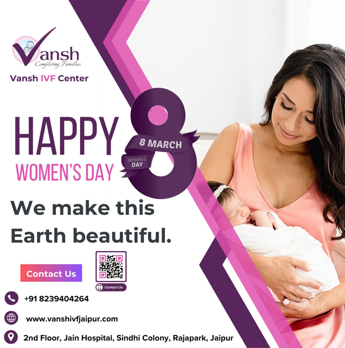 𝐇𝐚𝐩𝐩𝐲 𝐖𝐨𝐦𝐞𝐧’𝐬 𝐃𝐚𝐲📷

Celebrate the power and strength of women on this special day!

#HappyWomensDay #Empowerment #WomensRights #EmpowerWomen #EqualityForAll #Happiness #Family #Healthcare #VanshIVFCentre #TeamVansh #DrSuchikaMangal #IVFSpecialist #Rajapark #Jaipur