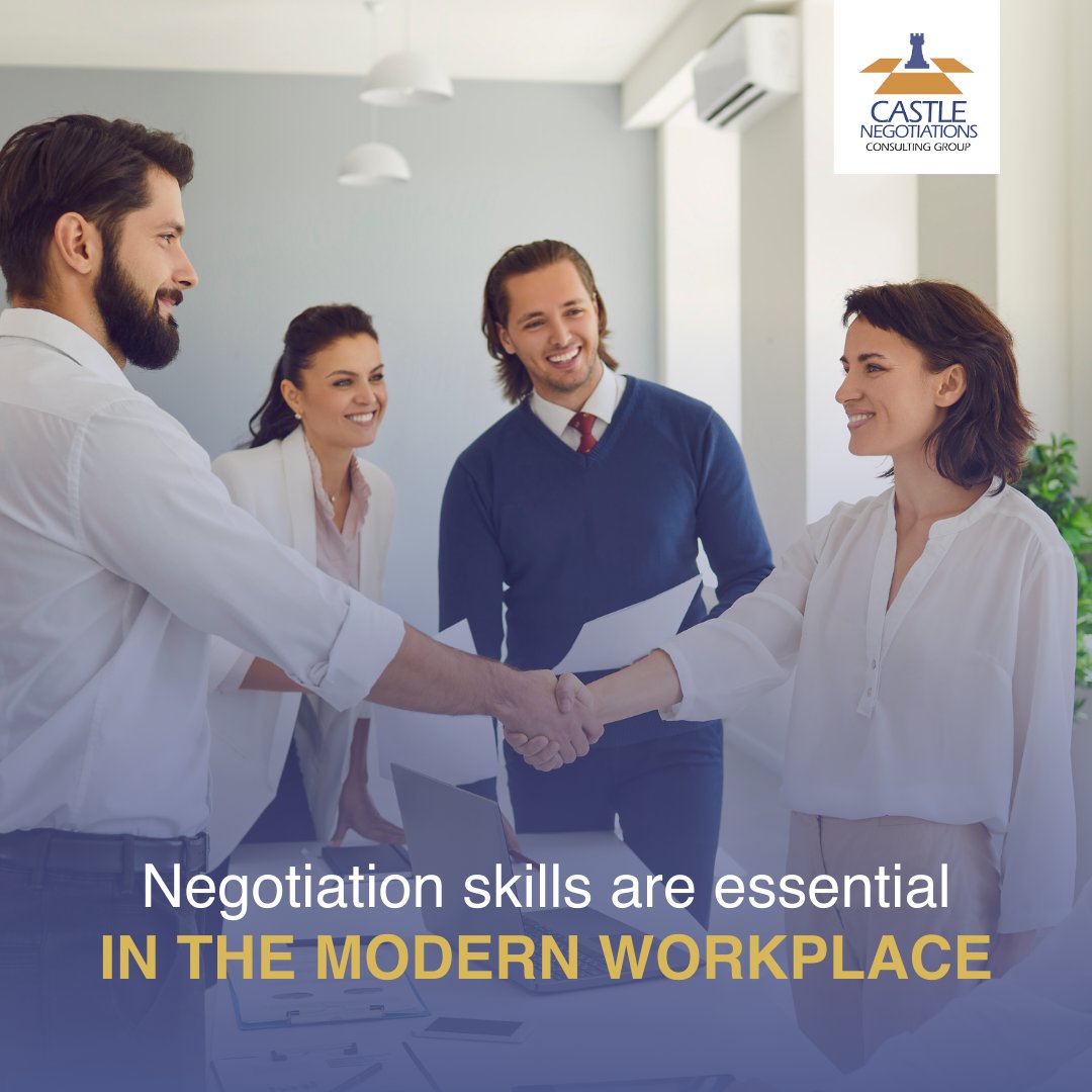 Giving your employees the tools to negotiate has been proven to improve communication, foster a positive workplace culture and boost self-esteem. 

Find out how our courses can help your team at castlenegotiations.com 

#workplace
#negotiationskills