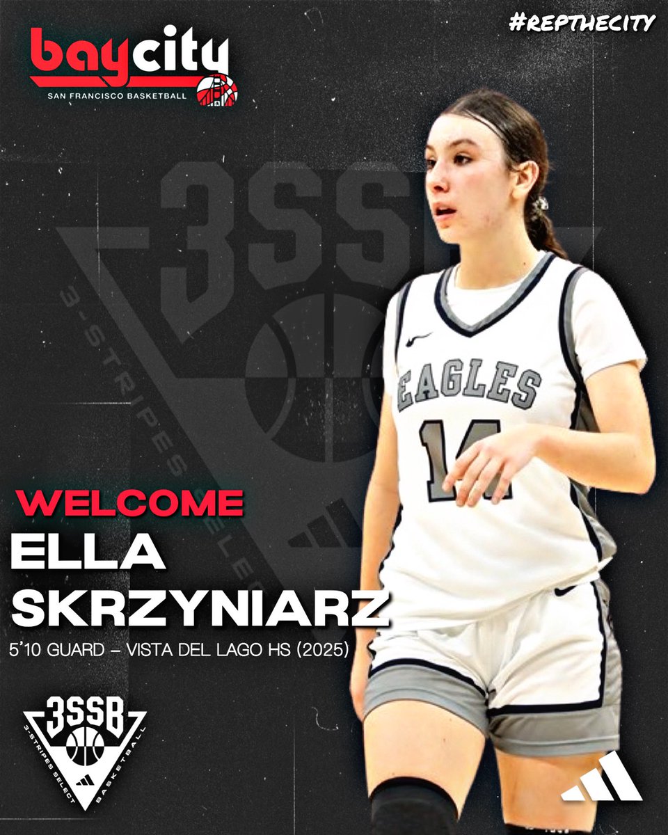 Bay City Girls’ Basketball (@baycitygirlsbb) on Twitter photo Excited to welcome <a href="/TeamElla2025/">Ella Skrzyniarz c/o 2025</a> to Bay City 3SSB!
Ella is one of NorCal’s elite scorers!
She had a season-high & school record 39-point game this season & is primed for a big Spring/Summer!
Let’s get it Ella!! #repthecity #3SSB Excited to welcome <a href="/TeamElla2025/">Ella Skrzyniarz c/o 2025</a> to Bay City 3SSB!
Ella is one of NorCal’s elite scorers!
She had a season-high & school record 39-point game this season & is primed for a big Spring/Summer!
Let’s get it Ella!! #repthecity #3SSB