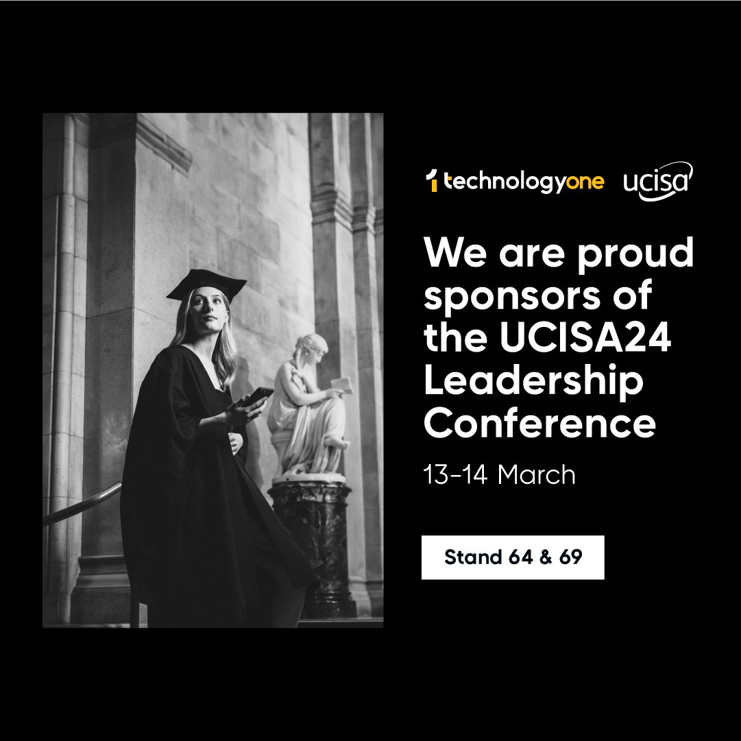 We are excited to be exhibiting at this year's @UCISA Leadership Conference in Edinburgh again this year! Come and say hello to our friendly team on stand 64 & 69 and find out more about our OneEducation solution. #TechnologyOne #UCISA24 #OneEducation