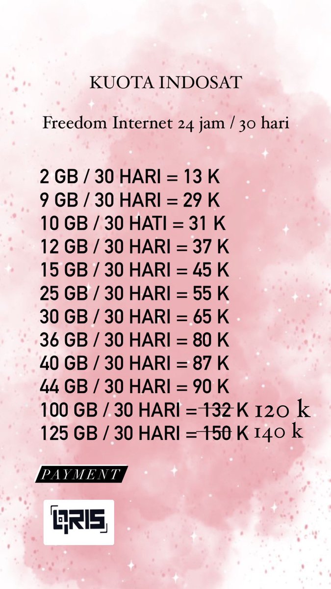 callme_yay's tweet photo. kuota indosat pricelist baru dan ada yg promoo!!!😍 https://t.co/99CP17Hvmw