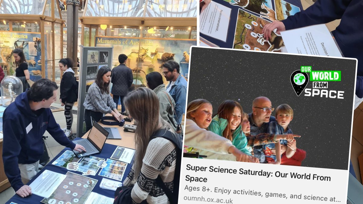 Do you have what it takes to be a #Wildlife #Detective? How do you track study species with satellite images? Join WildCRU’s <a href="/tompavey_/">Tom Pavey (He/him)</a> and @TigerSeeker868 at <a href="/morethanadodo/">Oxford University Museum of Natural History</a>’s ‘Super Science Saturday' event tomorrow to discover! #OurWorldFromSpace
See: bit.ly/3Tr4EsO