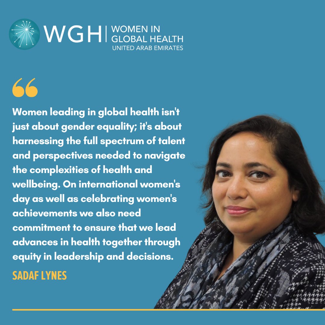 Women in Global Health UAE Chapter (@wghuae) on Twitter photo On #InternationalWomensDay, let's celebrate the critical role women play in global health! <a href="/WGHUAE/">Women in Global Health UAE Chapter</a>'s Sadaf Lynes advocates for harnessing diverse perspectives for a healthier world. #WomenInGlobalHealth #IWD2024 🌍💪
<a href="/sadafzaidiuk/">Sadaf Lynes</a> <a href="/womeninGH/">Women In Global Health</a> On #InternationalWomensDay, let's celebrate the critical role women play in global health! <a href="/WGHUAE/">Women in Global Health UAE Chapter</a>'s Sadaf Lynes advocates for harnessing diverse perspectives for a healthier world. #WomenInGlobalHealth #IWD2024 🌍💪
<a href="/sadafzaidiuk/">Sadaf Lynes</a> <a href="/womeninGH/">Women In Global Health</a>