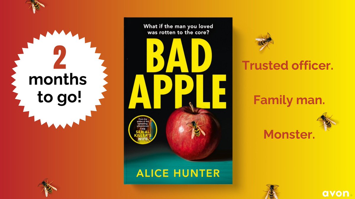 Can't believe we're just 2 months away from #BadApple hitting the shelves! My 4th novel is a psychological thriller about betrayal, courage, and the darkness that can hide behind a seemingly trustworthy façade... Pre-order now. 🍎bit.ly/BadAppleEb #CrimeFiction #BookTwitter