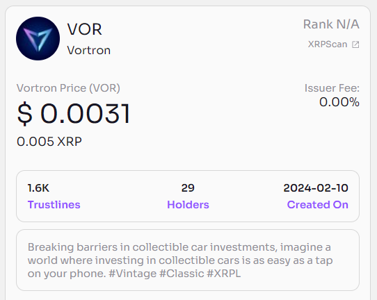 Vortron - XRP Ledger tweet media