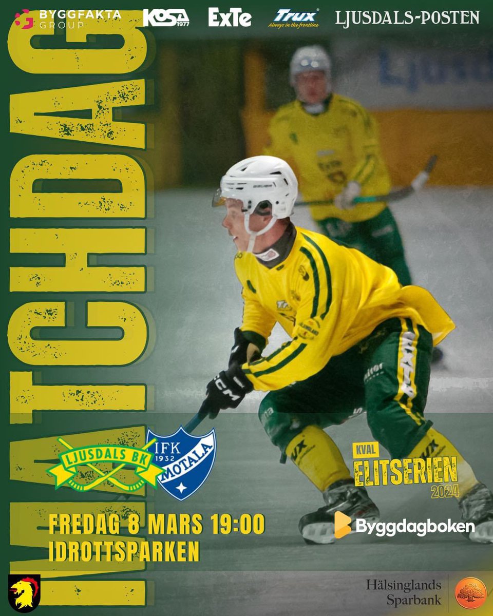 Ljusdals Bandyklubb (@ljusdalsbk) on Twitter photo #allatillip
💛MATCHDAG💚
LBK - IFK Motala
⏰19:00
🏟️Idrottsparken
📺<a href="/sportbladet/">Sportbladet</a>
#svbandy #ljusdalsbk #allatillip
💛MATCHDAG💚
LBK - IFK Motala
⏰19:00
🏟️Idrottsparken
📺<a href="/sportbladet/">Sportbladet</a>
#svbandy #ljusdalsbk