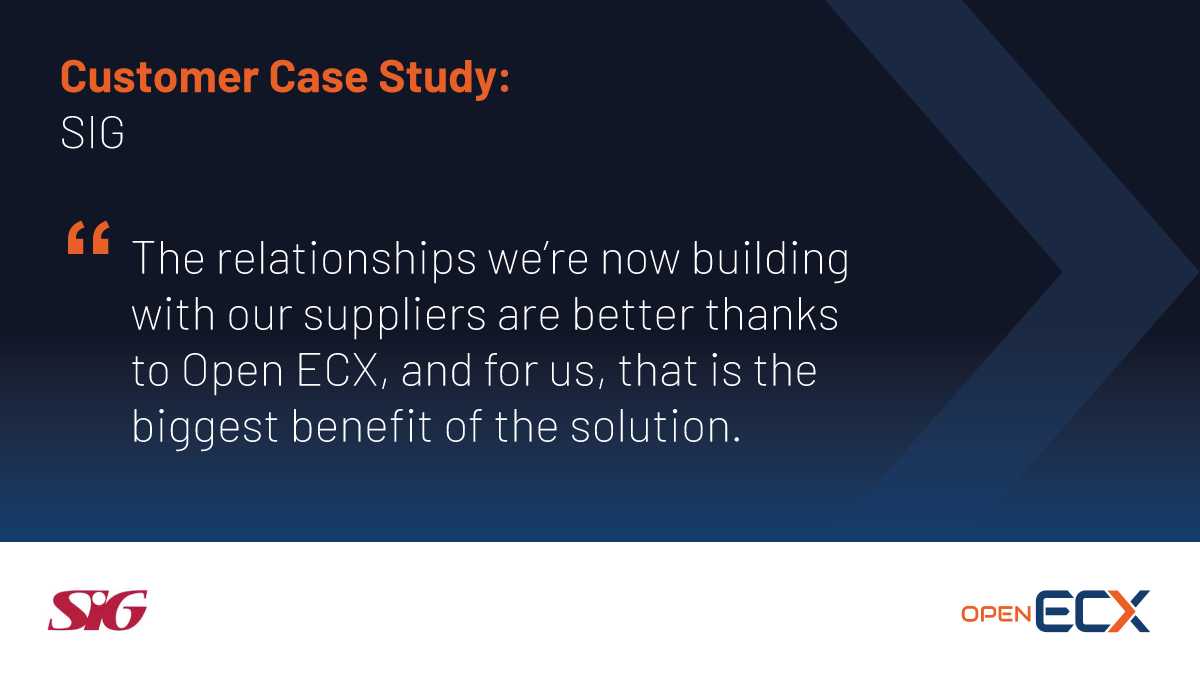 In this customer case study, <a href="/SIGplc/">SIG</a> explain how moving away from traditional EDI to Open ECX's Invoicing solution has been a game-changer, significantly speeding up processing times and improving accuracy to strengthen supplier relationships. eu1.hubs.ly/H07-Xn-0