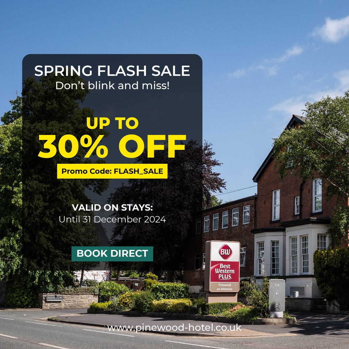 Spring into savings with our FLASH SALE! 🌸 
Enjoy unbeatable price on direct bookings for cosy stays and unforgettable experiences.
 
Hurry up! Sale ends on 22nd March. 
Book now: eu1.hubs.ly/H07-DCK0
 
#SpringFlashSale #SeizeTheMoment #HotelDeals #Manchester #BookDirect