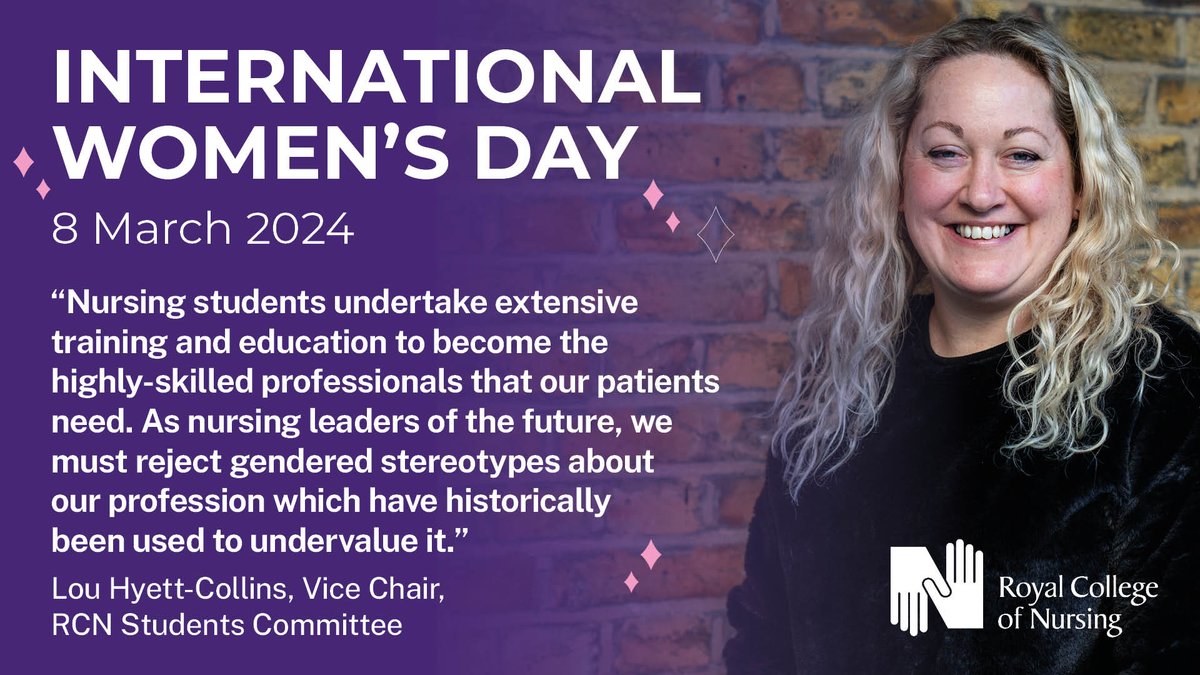 This #IWD24, Vice Chair of the RCN Students Committee Lou Hyett-Collins shares her message to fellow nursing students.