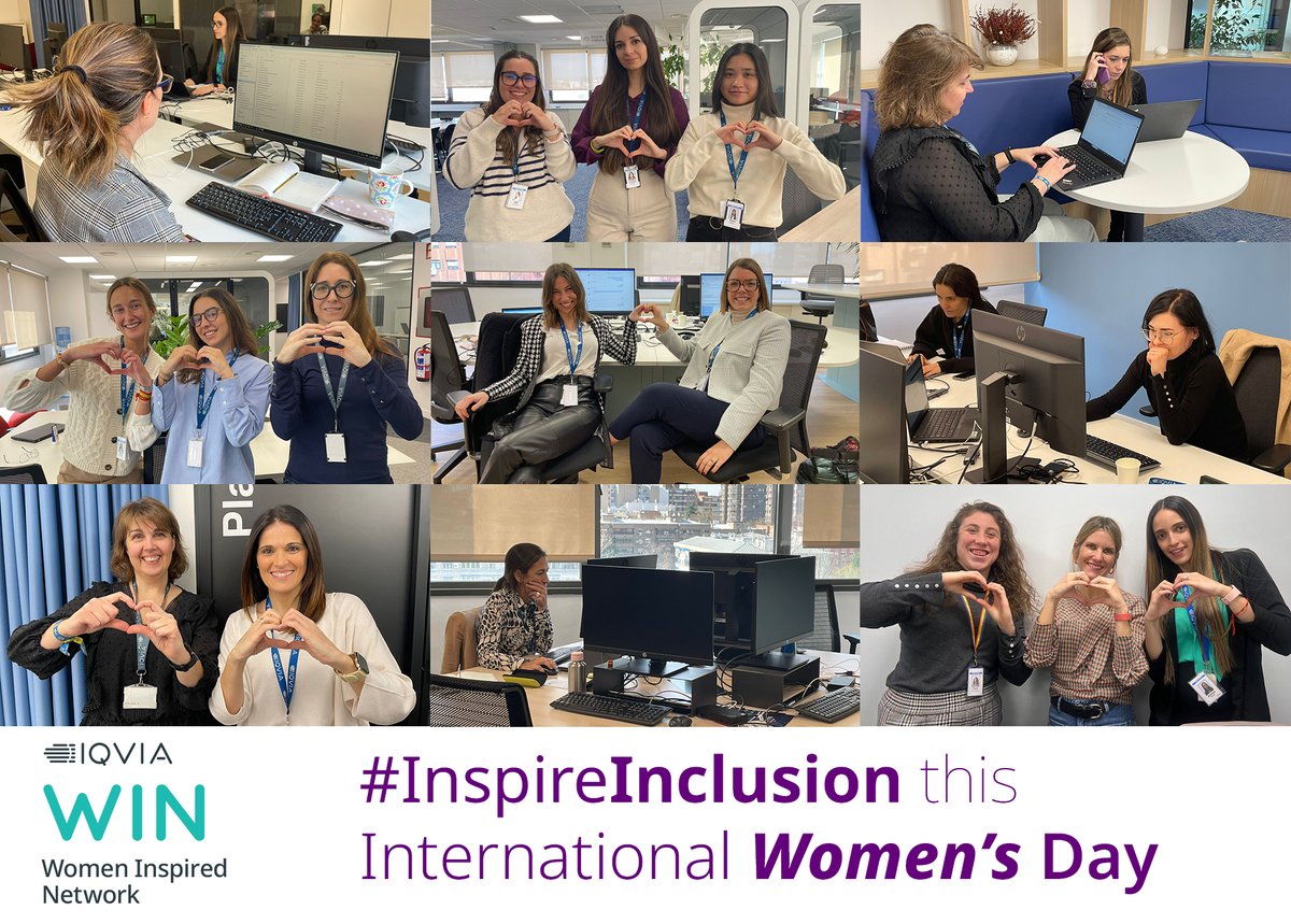 Hoy, celebramos el Día Internacional de la Mujer, y en #IQVIA queremos brindar un homenaje a las 1.335 mujeres que trabajan en #IQVIAEspaña para contribuir a mejorar la salud de los #pacientes de todo el mundo. #InspireInclusion #WeAreIQVIA #DíaInternacionaldelaMujer