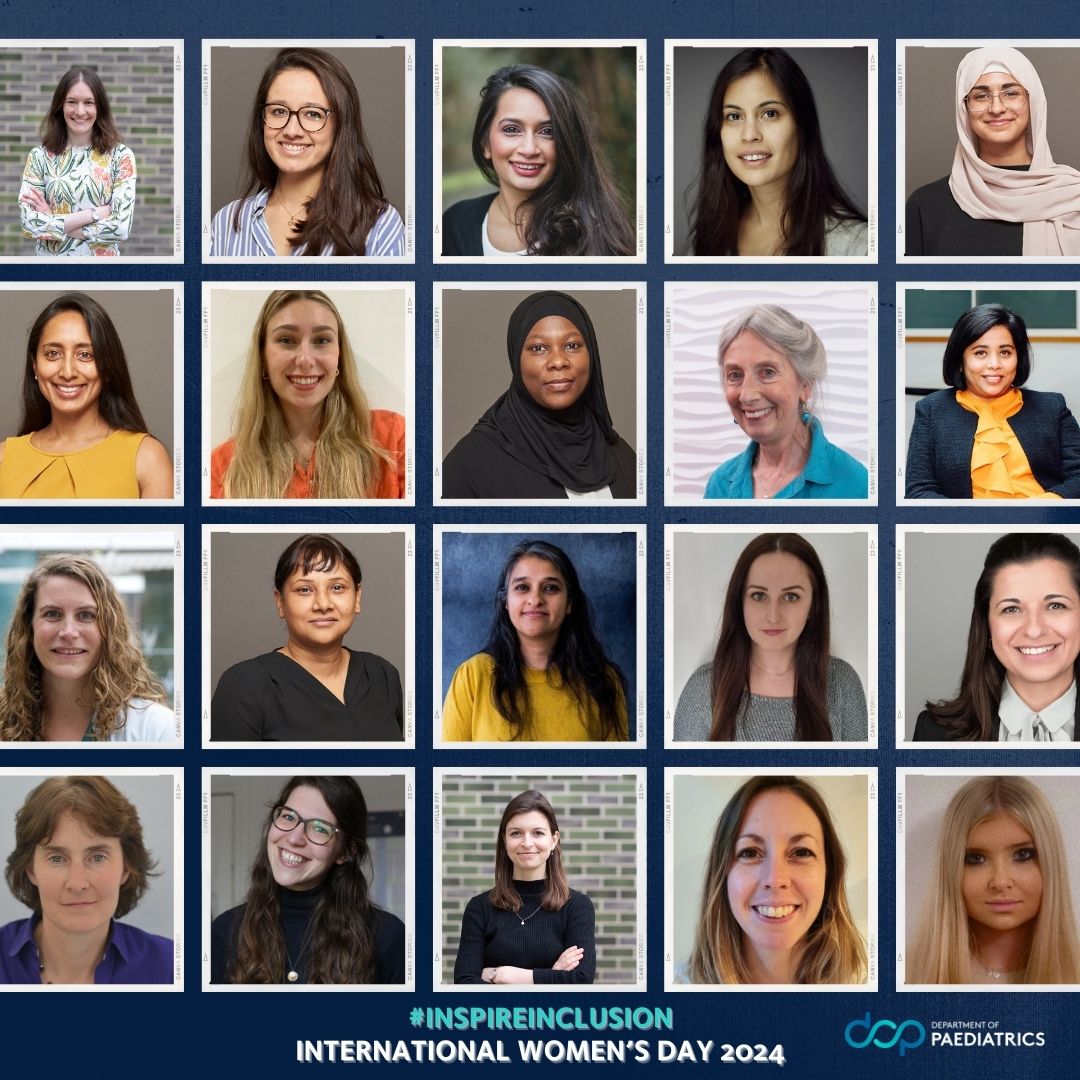 From apprentices to Prinicipal Investigators, we are very proud to #inspireinclusion across our Department. We recognise the unique perspective women bring to paediatric research and value every contribution. Happy #IWD2024!