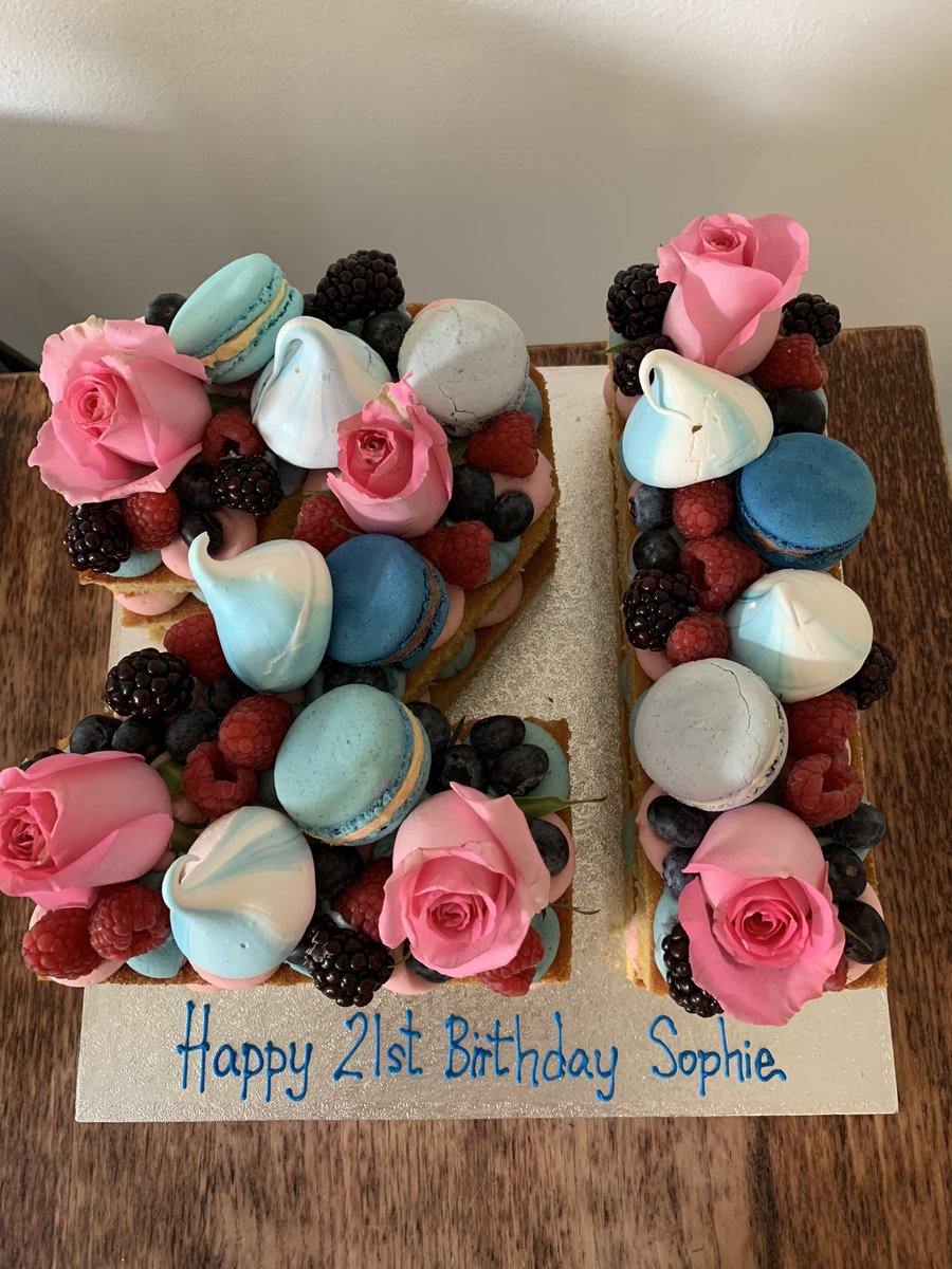 happycakesuk's tweet photo. How funny we made two number 21 shaped signature cakes with a blue theme this week. It made a nice change and was a fun twist on our usual style๐
#indieoxford
#oxford
#bluecake
#signaturecake https://t.co/20hYd4vLFV