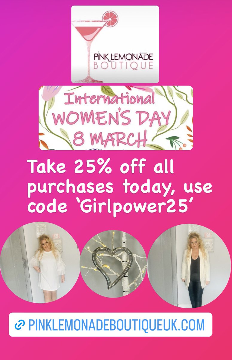 #InternationalWomensDay 💕 Treat yourself today on International Women’s Day and take 25% off all products….use code Girlpower25 at the checkout ….. women, we are all amazing 💕 pinklemonadeboutiqueuk.com #internationalwomensday2024 #women #girls #girlpower #treatyourself