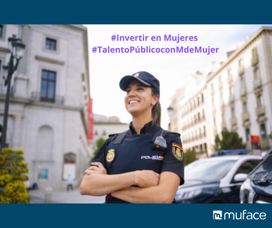 DÍA INTERNACIONAL DE LA MUJER
#InvertirEnMujeres
#conMdeMujer

💜Carta de <a href="/MyriamPallares/">Myriam Pallares</a> 
👮🏻‍♀️Mujeres de <a href="/policia/">Policía Nacional</a> 
🧮➕ de 1⃣5⃣0⃣0⃣0⃣ mutualistas
🌱Hacen camino cada día

muface.es/muface_Home/mu…

<a href="/mintradigital/">Ministerio Transformación Digital Función Pública</a> <a href="/SEFPgob/">Secretaría de Estado de Función Pública</a> <a href="/policia/">Policía Nacional</a> <a href="/PoliciaEscuela/">Escuela Nacional de Policía 🇪🇸</a> <a href="/AJPN13/">AJPNE</a>
