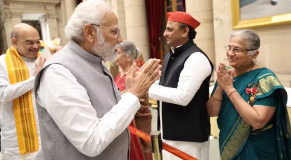 BIG BREAKING NEWS 🚨 Sudha Murty nominated to Rajya Sabha under President Quota on Women's Day 💙🔥 She is the former chairperson of Infosys foundation & comes from an extremely humble background. UK PM Rishi Sunak is her son-in-law. PM said 'Sudha Ji’s contributions to diverse…