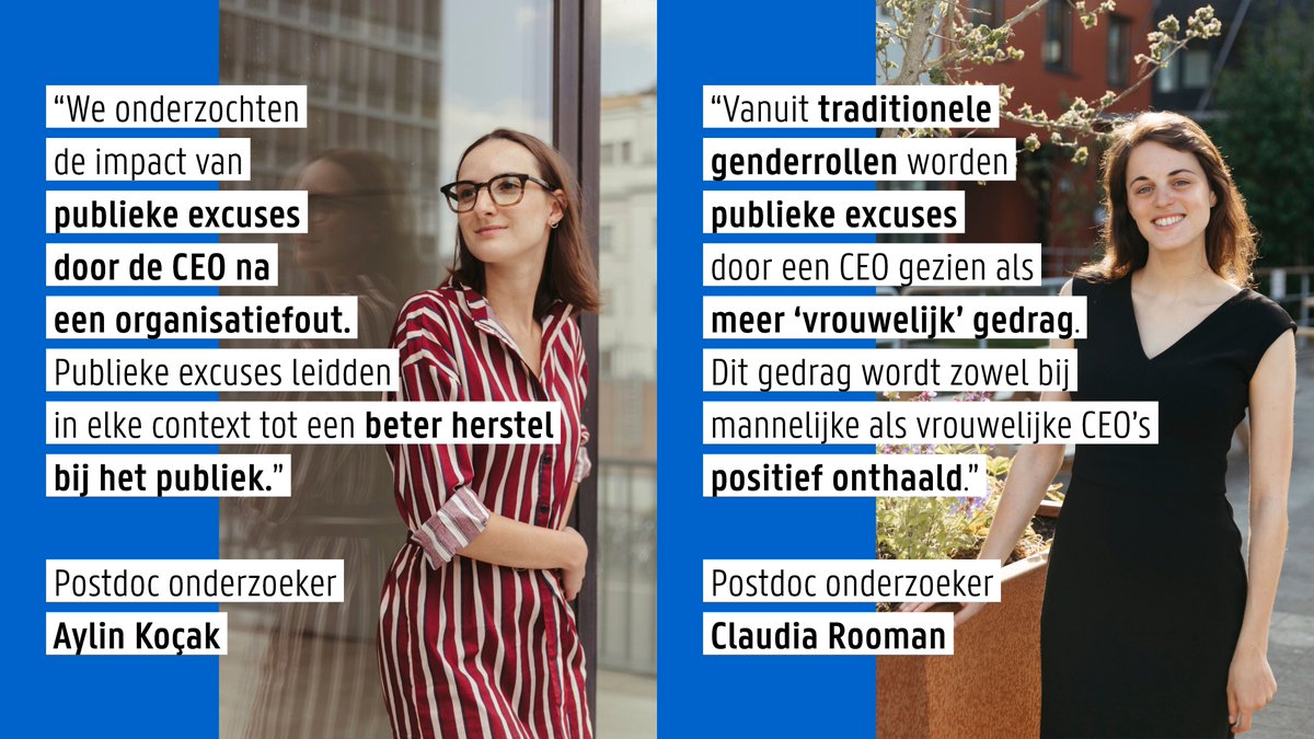 UGent @ Work (@ugentatwork) on Twitter photo Op deze #InternationaleVrouwendag zetten we onderzoek door <a href="/Aylinkocak95/">Aylin Koçak</a>, Claudia Rooman en Eva Derous in de kijker. Zij onderzochten de impact van publieke excuses na een organisatiefout. En of die verschilt tussen mannelijke en vrouwelijke CEO's. Link: ugent.be/ugentatwork/nl… Op deze #InternationaleVrouwendag zetten we onderzoek door <a href="/Aylinkocak95/">Aylin Koçak</a>, Claudia Rooman en Eva Derous in de kijker. Zij onderzochten de impact van publieke excuses na een organisatiefout. En of die verschilt tussen mannelijke en vrouwelijke CEO's. Link: ugent.be/ugentatwork/nl…