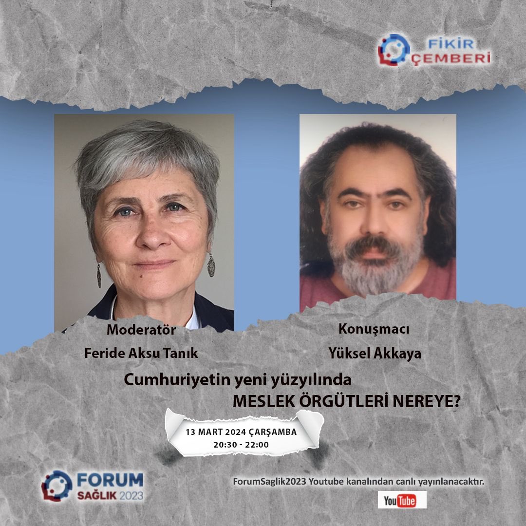 forumsaglik2023's tweet photo. 🗨️  
      Cumhuriyetin yeni yüzyılında

   MESLEK ÖRGÜTLERİ NEREYE?

🗓️ 13 Mart 2024 Çarşamba
⏰ 20.30-22.00

Youtube ForumSaglik2023’ten canlı yayın https://t.co/1aMKZMQPdM