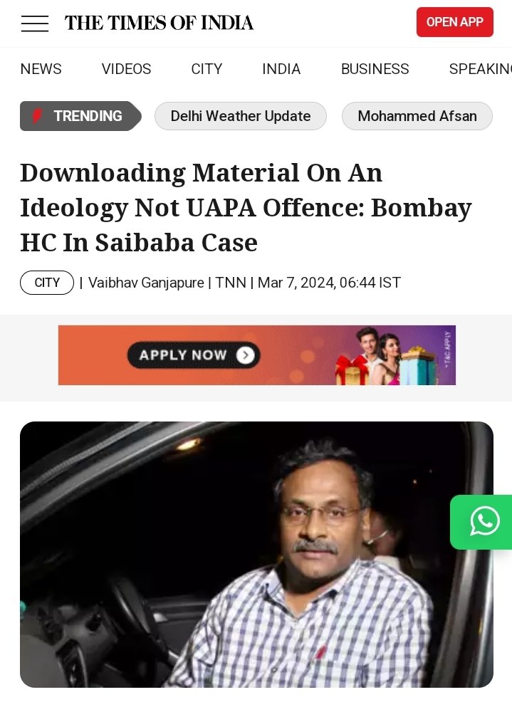 firstbracket's tweet photo. Who will pay the price of 10 years in jail?

#GNSaibaba
#ScrapUAPA
#UAPA
#RepealUAPA https://t.co/TlP0R1L6yj