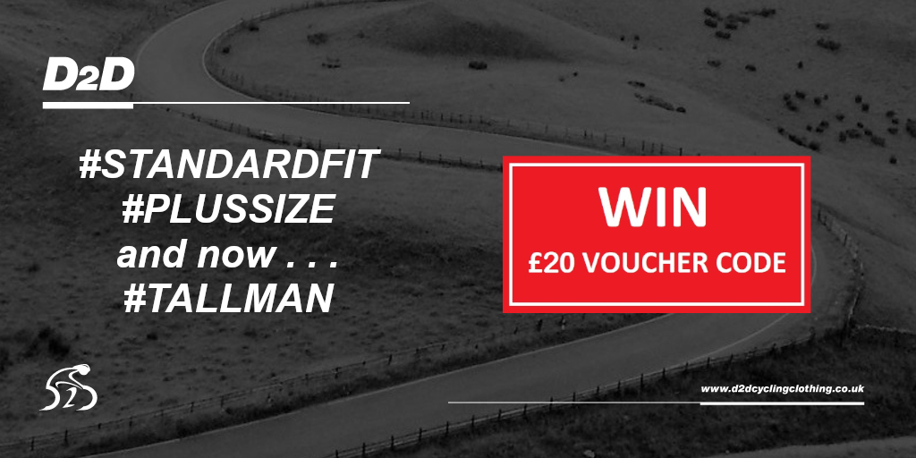 It’s #FREEBIEFRIDAY #COMPETITION TIME! If you fancy giving yourself a chance to #win a £20 voucher for use on our website, then simply FOLLOW US & RETWEET this tweet! #COMP draw Monday at 8pm. T&C on website. d2dcyclingclothing.co.uk