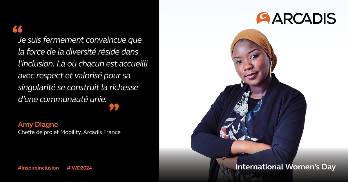 ArcadisFR's tweet photo. À l'occasion de la Journée Internationale des droits des femmes, Arcadis met à l'honneur l’inclusion à travers le témoignage de quelques-unes de ses collaboratrices.  

#InspireInclusion #Diversity #Inclusion #WomensDay #IWD2024 #JourneeInternationaleDesDroitsDesFemmes https://t.co/w3fN6diyDQ