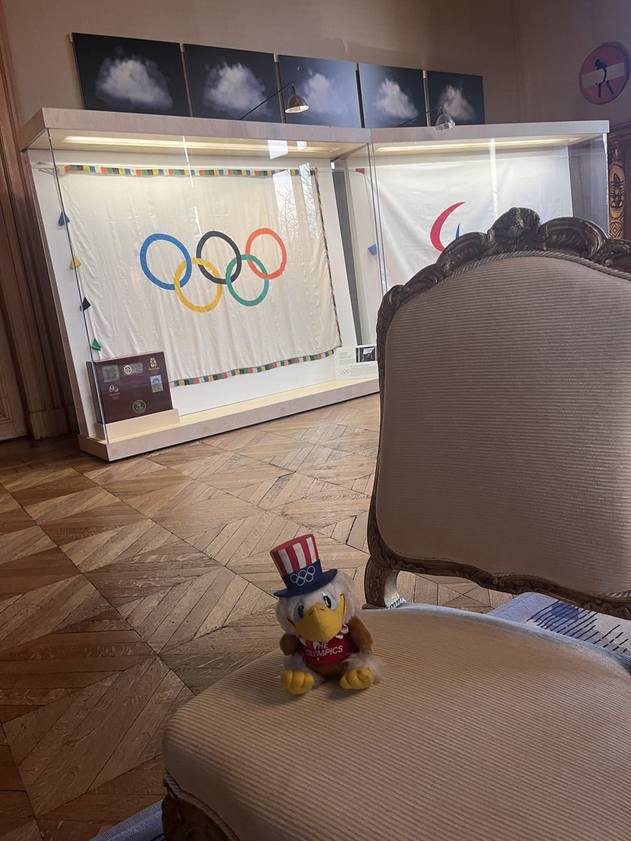 We thank the ‘84 LAOOC, staff and volunteers for the enduring legacy @LA84Foundation continues to make. Sam the Eagle looks forward to having the games back in 2028. #Paris24 #LA28 #OlympicLegacy #PlayEquity