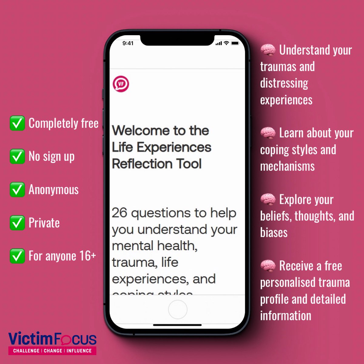 DrJessTaylor's tweet photo. On International Women’s Day, I am happy to launch the Life Experiences Reflection Tool for anyone to use around the world. 

We have been undertaking studies of very large samples of women and girls since 2020, and have found that 57% of women and girls said they don’t have enough information about their trauma responses or coping mechanisms. 

I built the LERT questionnaire as a gift. 

I want everyone to be able to use a completely private, informative, educational and insightful tool that helps them to connect their feelings to their experiences. No more pathologisation. No more endless quizzes about whether we are mentally ill. 

26 questions to understand your trauma and distressing experiences better. To learn about your coping styles and mechanisms. To explore your beliefs, thought patterns and biases. 

Everyone receives a personalised trauma profile with tonnes of information and support at the end. 

No sign up. Completely free. Anonymous. Confidential. Easy to use. Open to anyone aged 16+ (not just women and girls). 

Thank you for supporting my work, I hope this tool is useful to everyone.