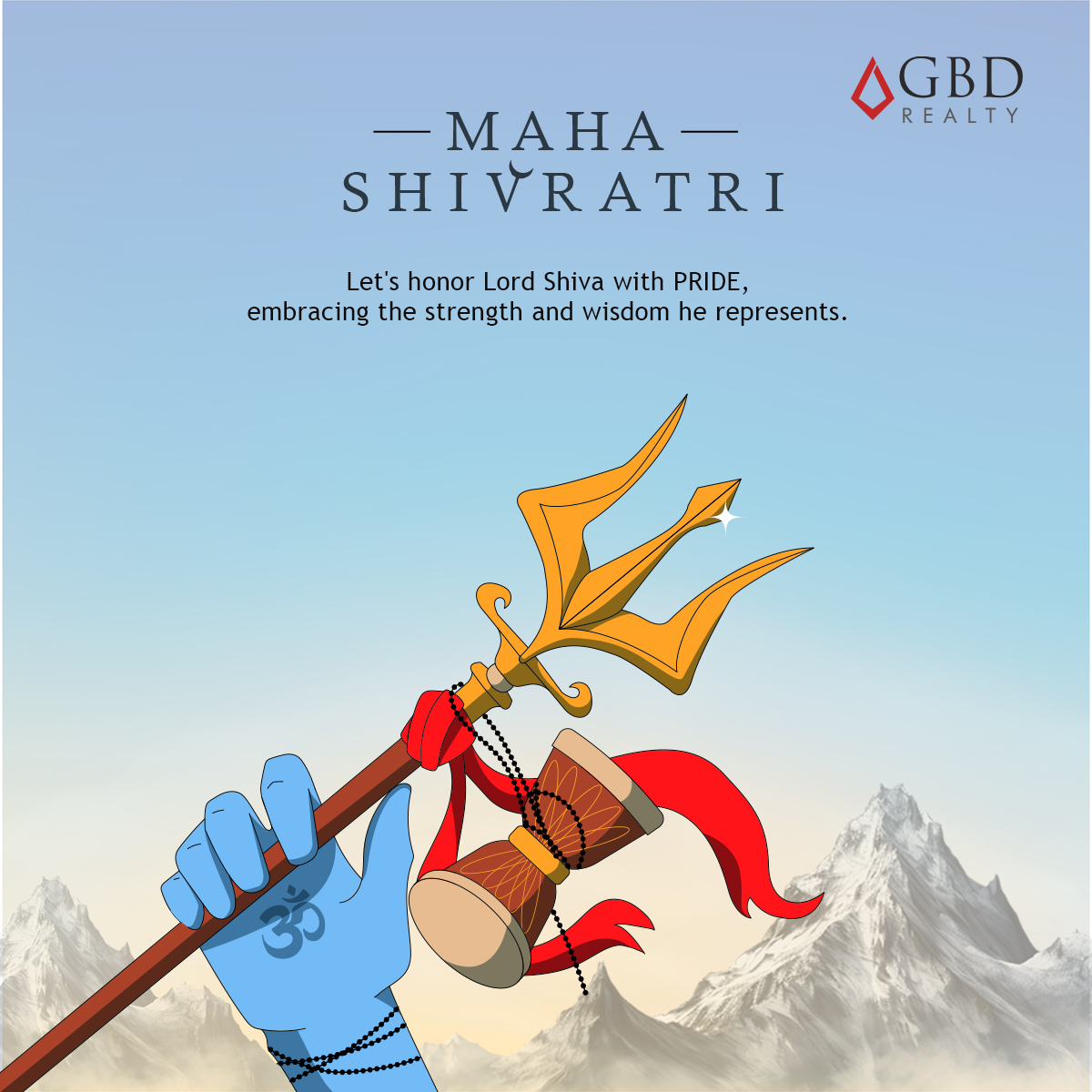 GBD_Realty's tweet photo. On this auspicious day of Maha Shivratri, may the divine blessings of Lord Shiva shower you with enduring happiness and success. https://t.co/JgSquPh0YQ