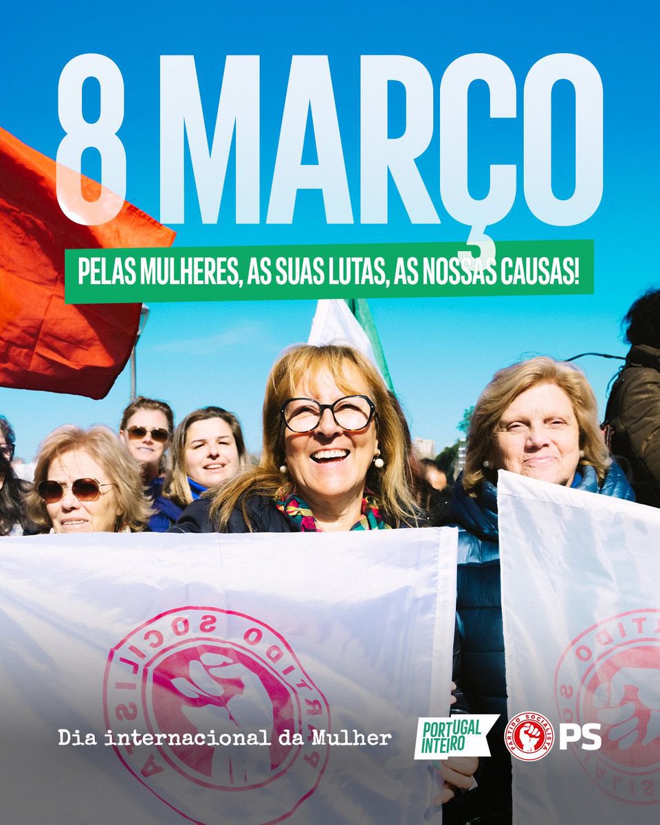 PNSpedronuno's tweet photo. Dia Internacional de lutar pelas Mulheres Portuguesas. Hoje e sempre.

#MaisAção
#PortugalInteiro
#PartidoSocialista https://t.co/E0c7kvCd1l