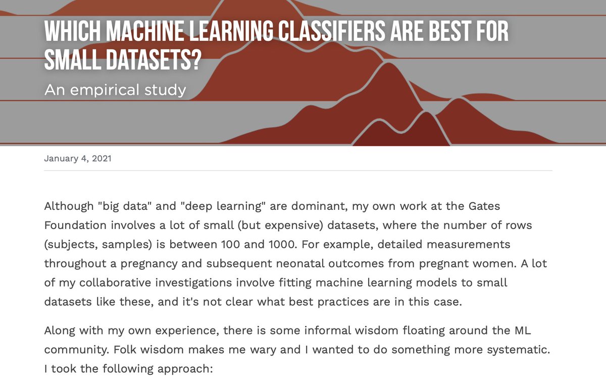 None of the models in small dataset benchmarking study is from #scikitlearn even before including #catboost.