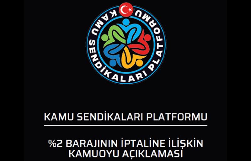 KAMU SENDİKALARI PLATFORMU %2 BARAJININ İPTALİNE İLİŞKİN KAMUOYU AÇIKLAMASI liyakatsen.org.tr/haberler/kamu-… #KamuSendikalarıPlatformu @csgbakanligi @isikhanvedat @tcbestepe @AYMBASKANLIGI