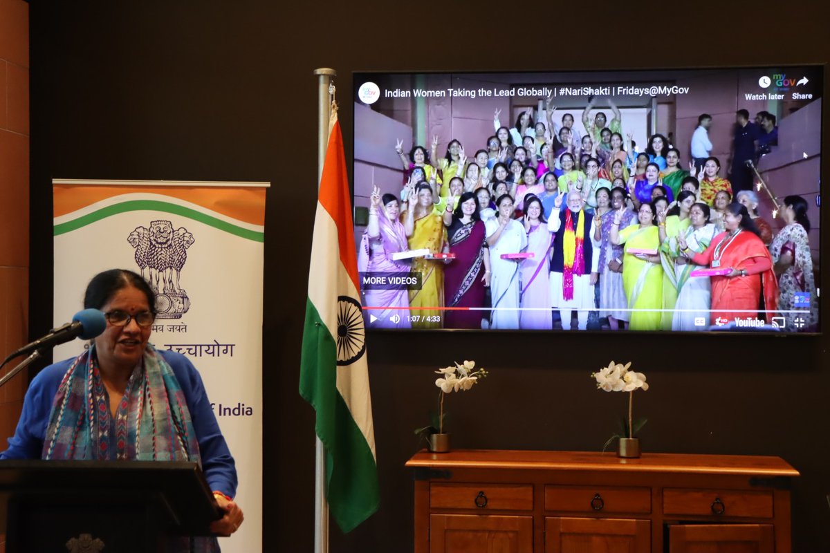 #InternationalWomensDay The Intl Women's Day celebrated @IndiainNZ, HC Neeta Bhushan acknowledged the contributions of Indian Women in every sphere of life. She congratulated the Kiwi Indian women for their hard work & achievements. @MEAIndia @mygovindia @sidhant @DDIndialive