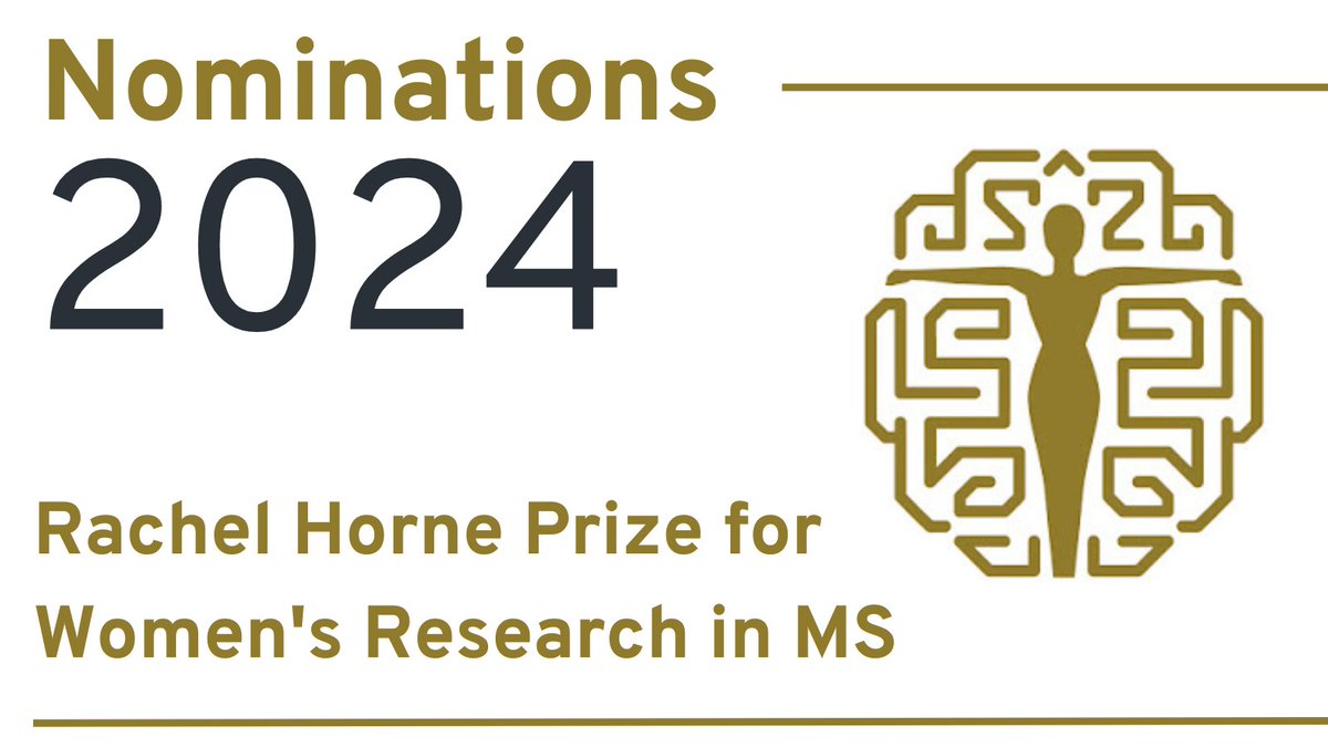 🎖️ Nominations for the Rachel Horne Prize open today on #InternationalWomensDay! The award recognises a woman scientist for her outstanding contribution to women's health-related research in #MS. Know a pioneer? Nominate her ➡️ bit.ly/3PalNEt #MSResearch #IWD