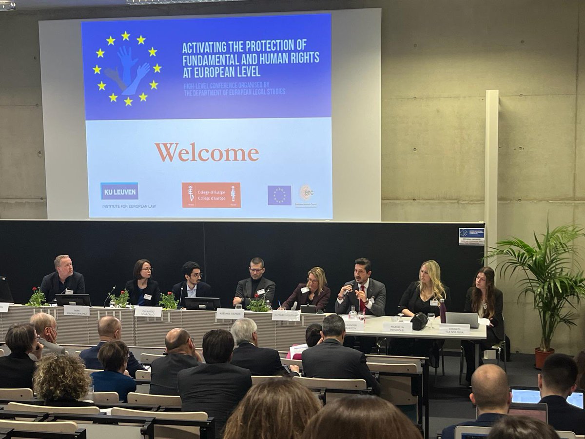 A huge honour to contribute to the @collegeofeur @KU_Leuven conference on the #protection of #humanrights at #European level speaking abt #rule39 measures and #timelimits before European Courts in #asylum cases on behalf of @AIRECentre